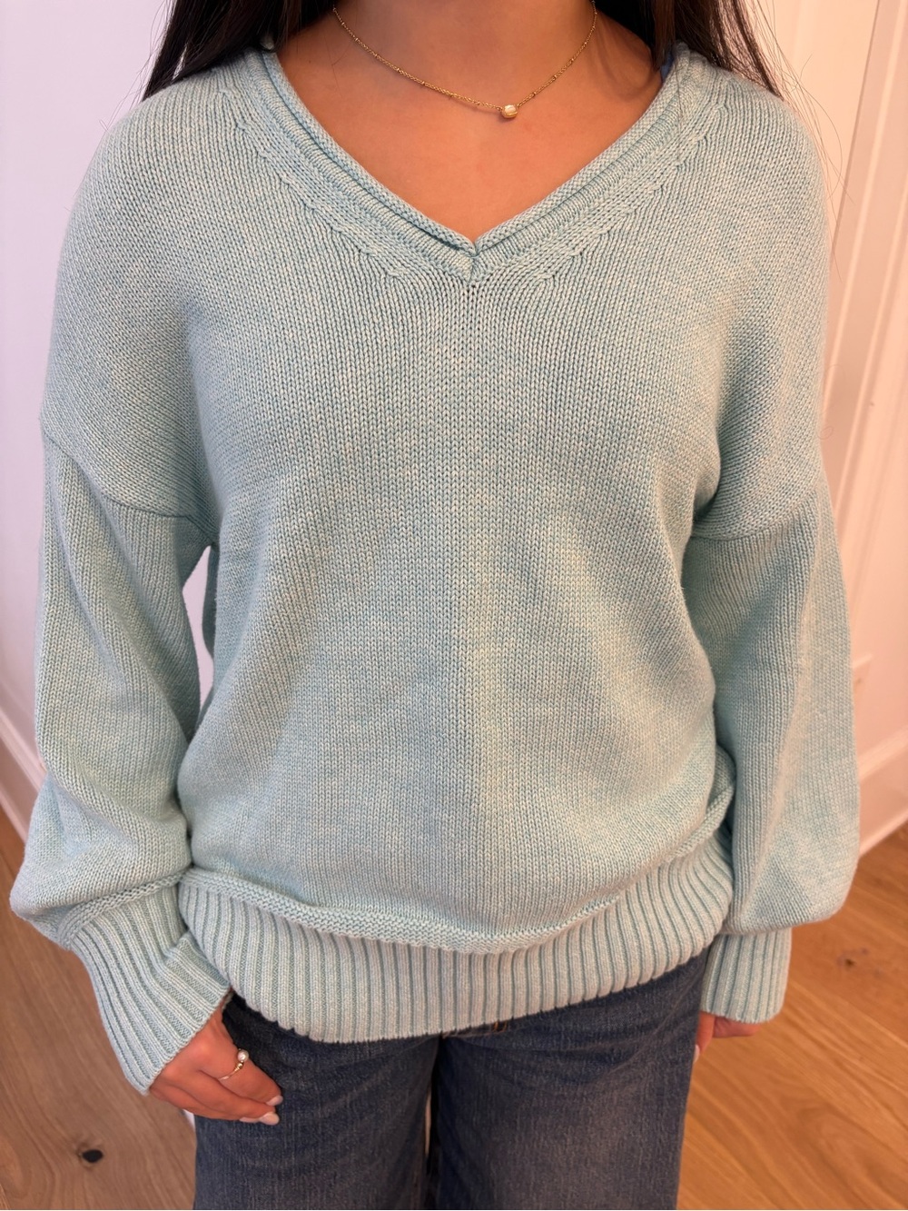 Tommy Bahama Light Blue V-Neck Women’s Sweater